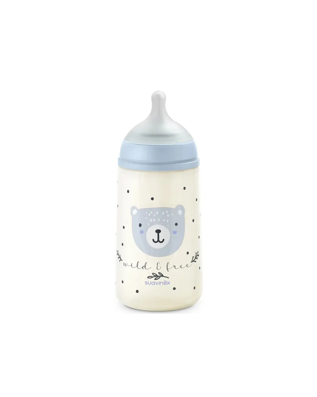 Suavinex - butelka SX Pro 270 ml, przepływ średni M Wild & Free niebieska