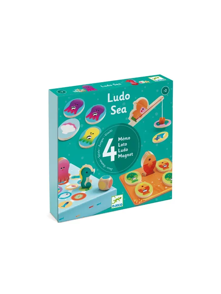 Zestaw 4 gier Djeco Ludo Sea Zestaw 4 gier Djeco Ludo Sea