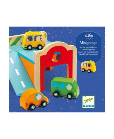 Djeco - drewniana zabawka mini garaż 