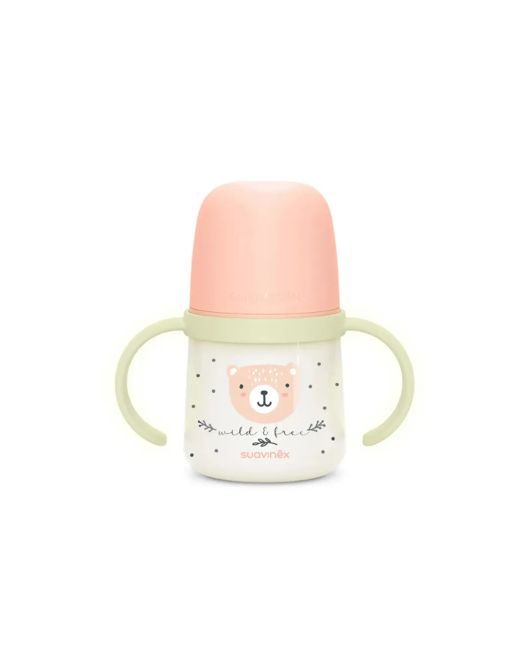 Suavinex - pierwszy kubek z silikonowym ustnikiem 150 ml świecący Wild & Free różowy Suavinex - pierwszy kubek z silikonowym ustnikiem 150 ml świecący Wild & Free różowy