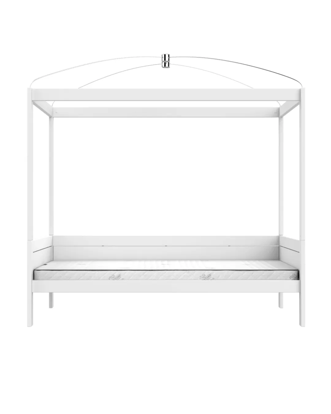 LIFETIME Kidsrooms - łóżko z baldachimem Four Poster 120x200 cm White Premium LIFETIME Kidsrooms - łóżko z baldachimem Four Poster 120x200 cm White Premium