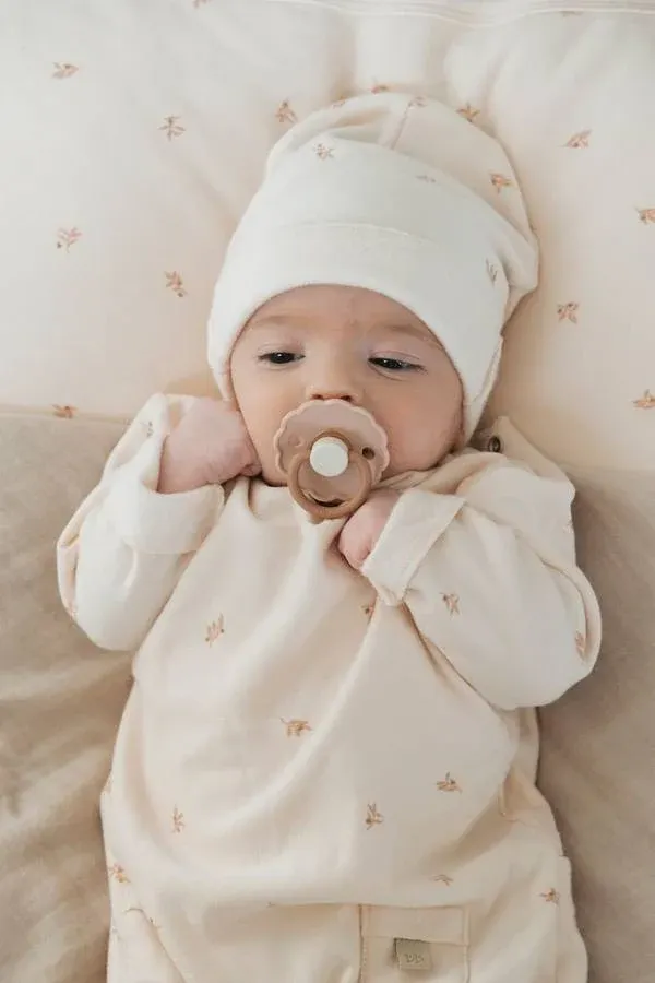 Bamboom - bambusowa cienka czapka niemowlęca Pure oliwki