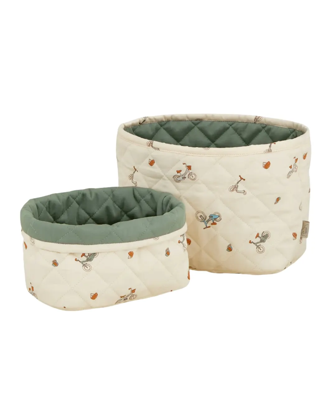 Cam Cam Copenhagen - pikowane kosze do przechowywania – zestaw 2 szt. Bicycles Cam Cam Copenhagen - pikowane kosze do przechowywania – zestaw 2 szt. Bicycles