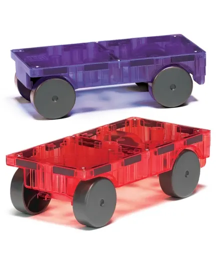 MAGNA-TILES - zestaw do rozbudowy autka Cars 2 elementy Czerwony i Fioletowy MAGNA-TILES - zestaw do rozbudowy autka Cars 2 elementy Czerwony i Fioletowy