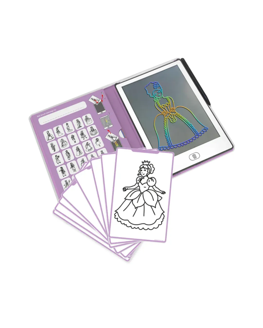 Kidywolf - KIDYDRAW-MINI - pad rysunkowy z ekranem LCD Princesses Kidywolf - KIDYDRAW-MINI - pad rysunkowy z ekranem LCD Princesses