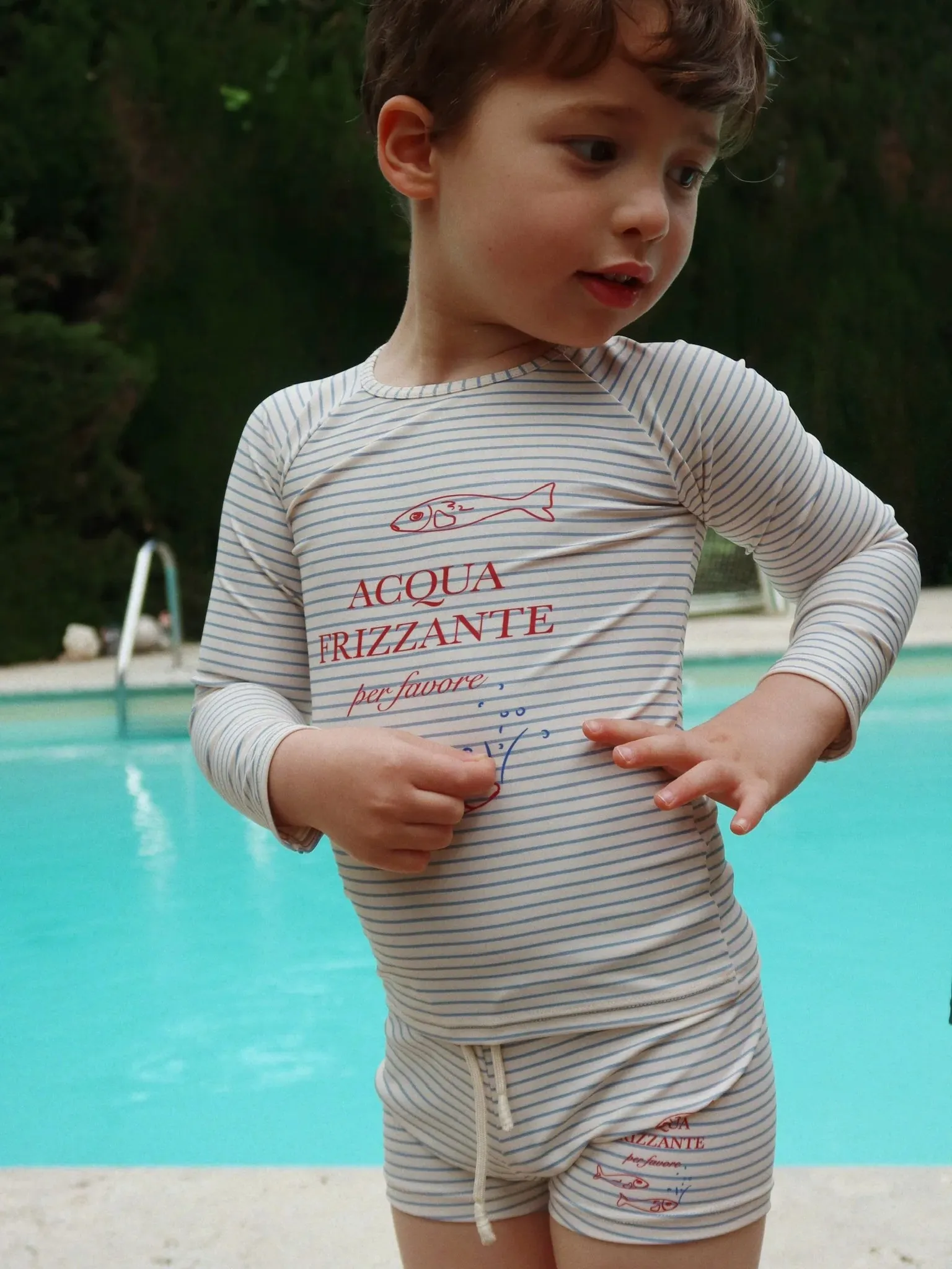 Konges Sløjd - spodenki do pływania Aster GRS Stripe Bluie