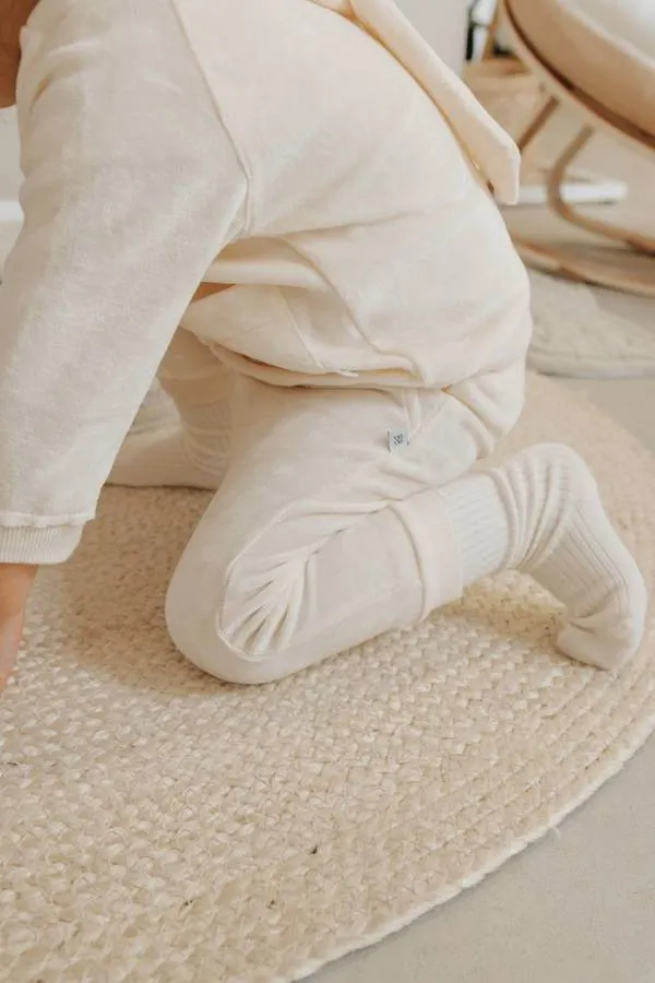 Bamboom - aksamitne spodenki ze ściągaczami ecru Bamboom - aksamitne spodenki ze ściągaczami ecru