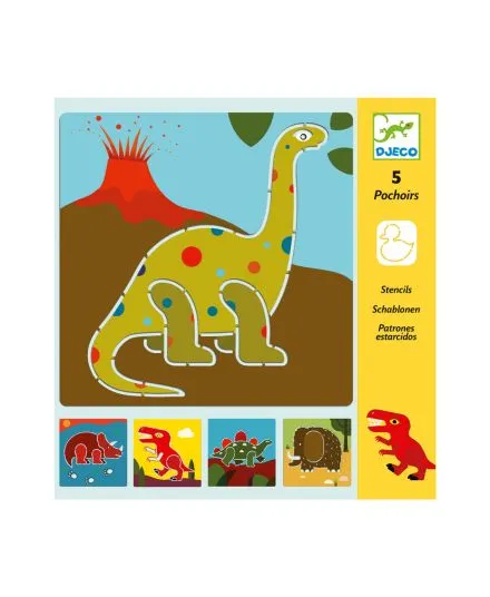 Djeco - szablony do odrysowywania dla dzieci dinozaury Djeco - szablony do odrysowywania dla dzieci dinozaury