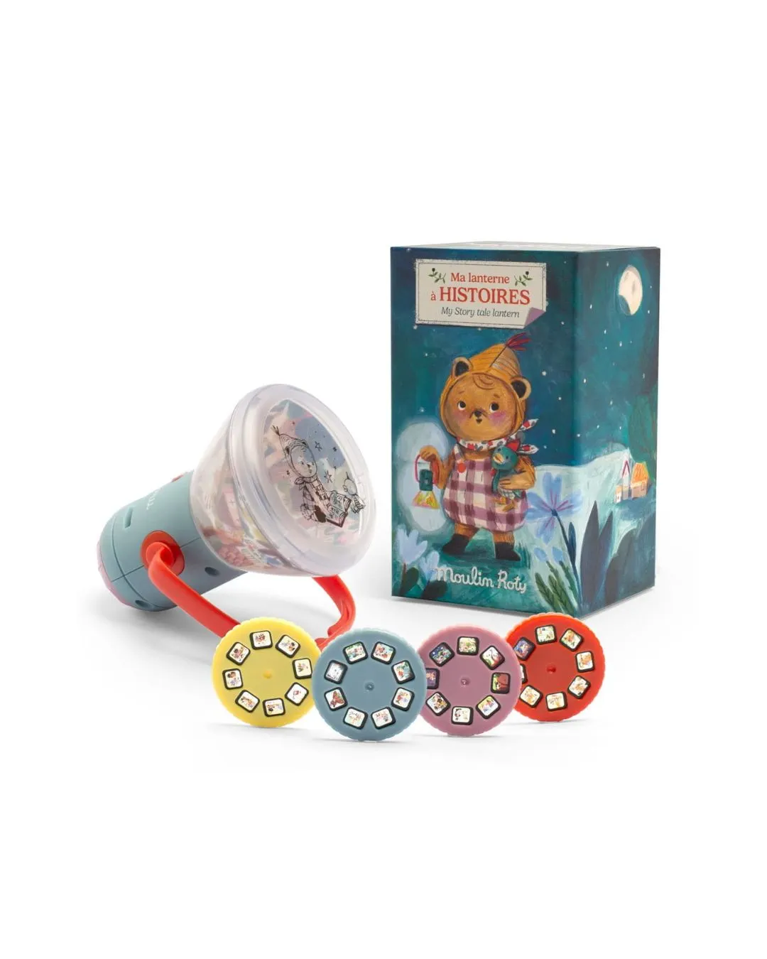 Moulin Roty - projektor z funkcją lampki dla dzieci 2w1 Les Minouchkas Moulin Roty - projektor z funkcją lampki dla dzieci 2w1 Les Minouchkas