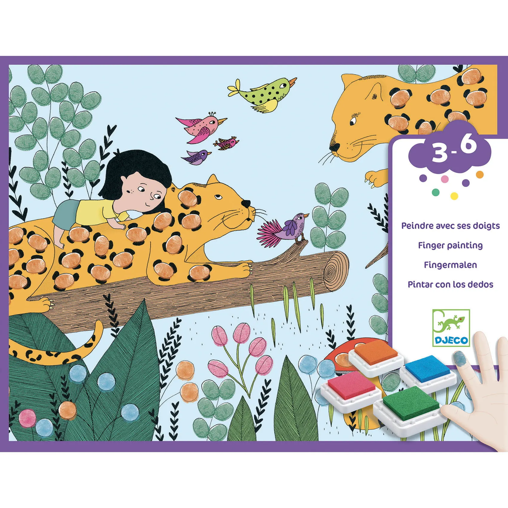 Djeco - zestaw artystyczny Malowanie Palcami Djeco - zestaw artystyczny Malowanie Palcami