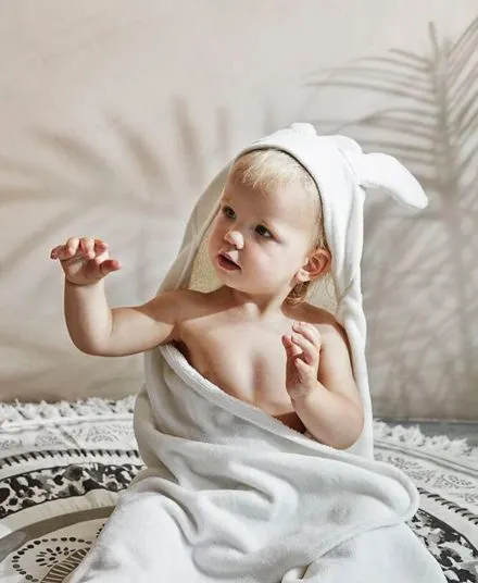 Elodie Details - ręcznik kąpielowy dla dziecka Vanilla White