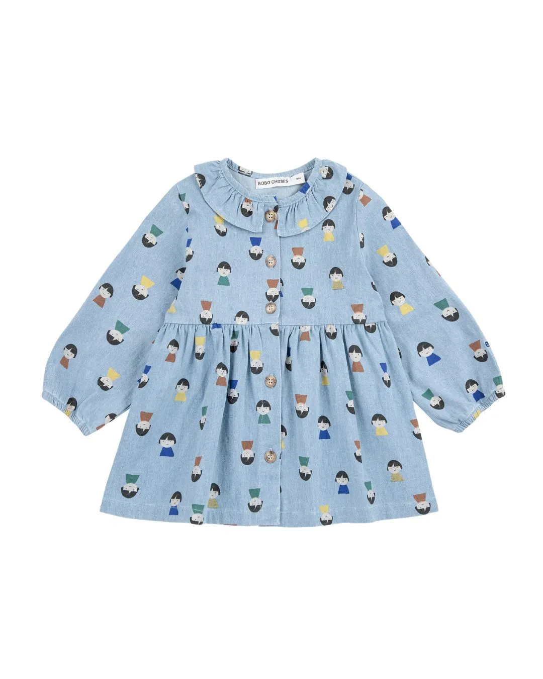 BOBO CHOSES - dziewczęca sukienka Game Pawns All Over Light Denim Dress BOBO CHOSES - dziewczęca sukienka Game Pawns All Over Light Denim Dress