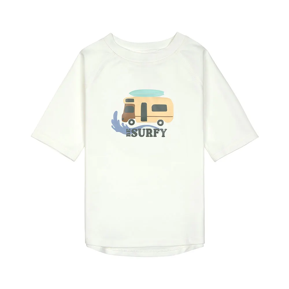 Lassig - dziecięca koszulka z krótkim rękawem Rashguard LSF UV Camper sea salt