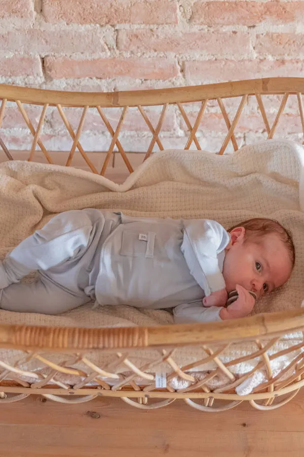 Bamboom - bambusowa bluzka niemowlęca z długim rękawem Pure niebieska Bamboom - bambusowa bluzka niemowlęca z długim rękawem Pure niebieska