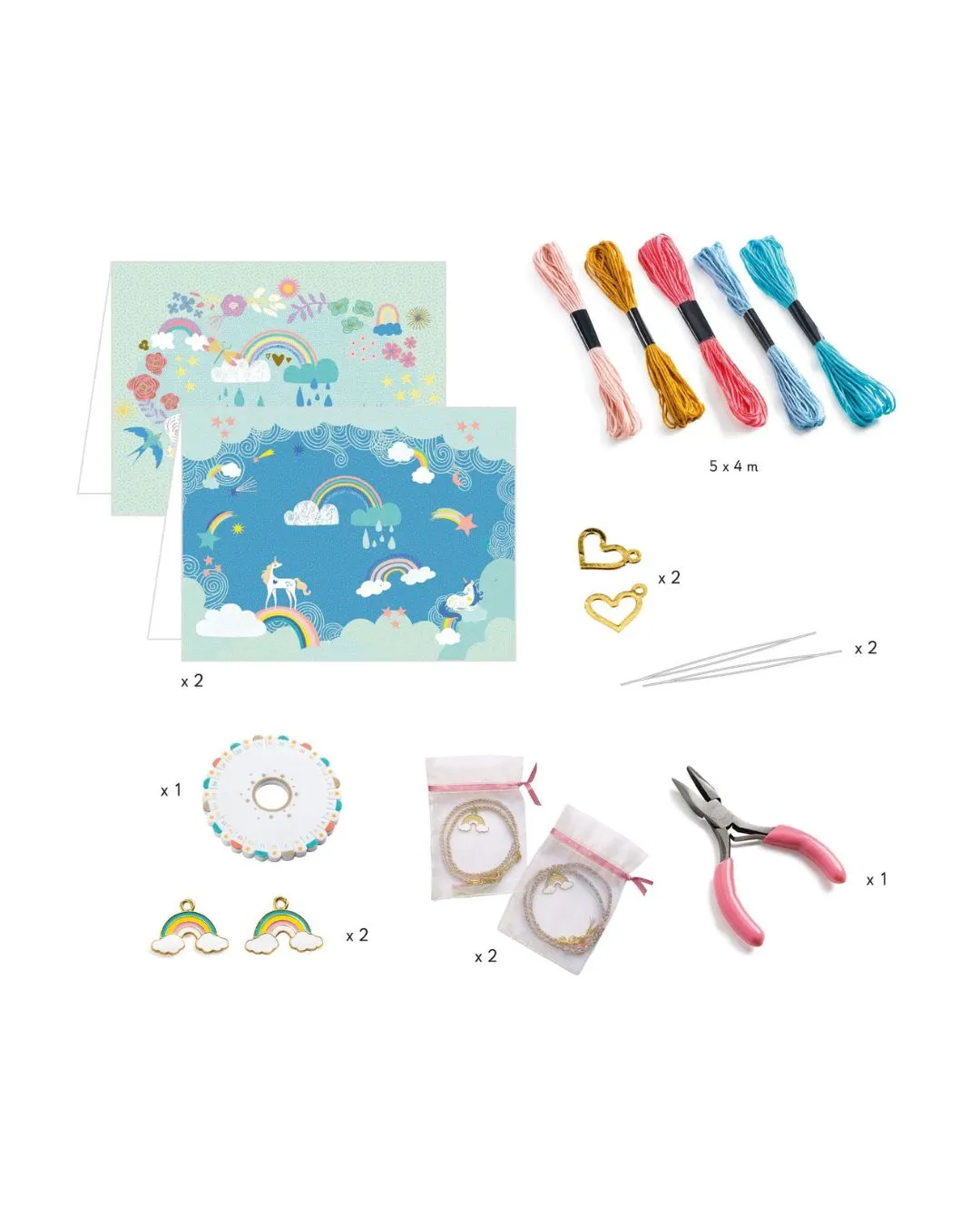 Zestaw do tworzenia bransoletki przyjaźni Djeco Tęcza