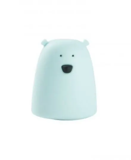 Rabbit & Friends - miś mały lampka silikonowa Niebieska