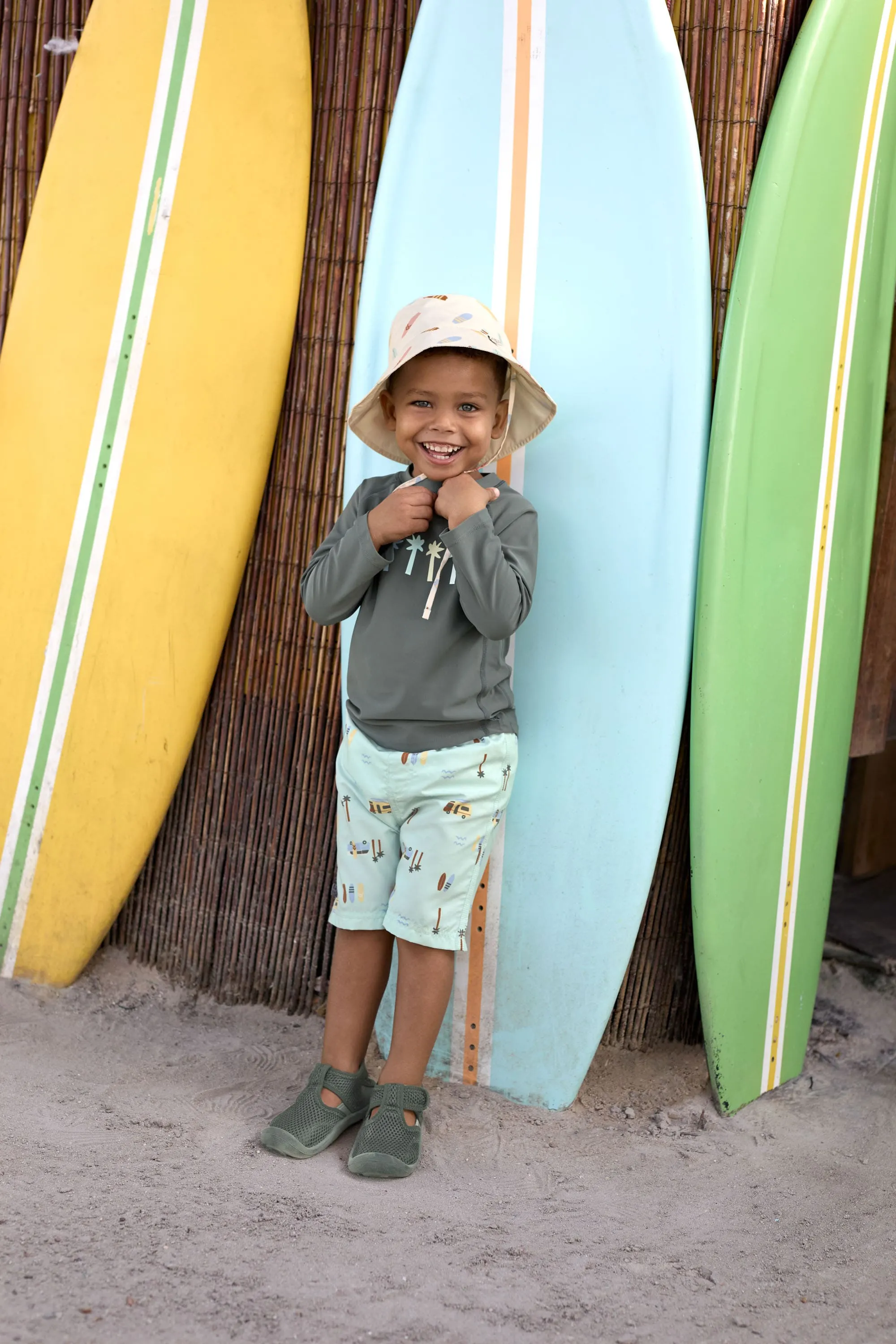 Lassig - szorty spodenki kąpielowe dla dzieci LSF UV 80 Camper sea foam