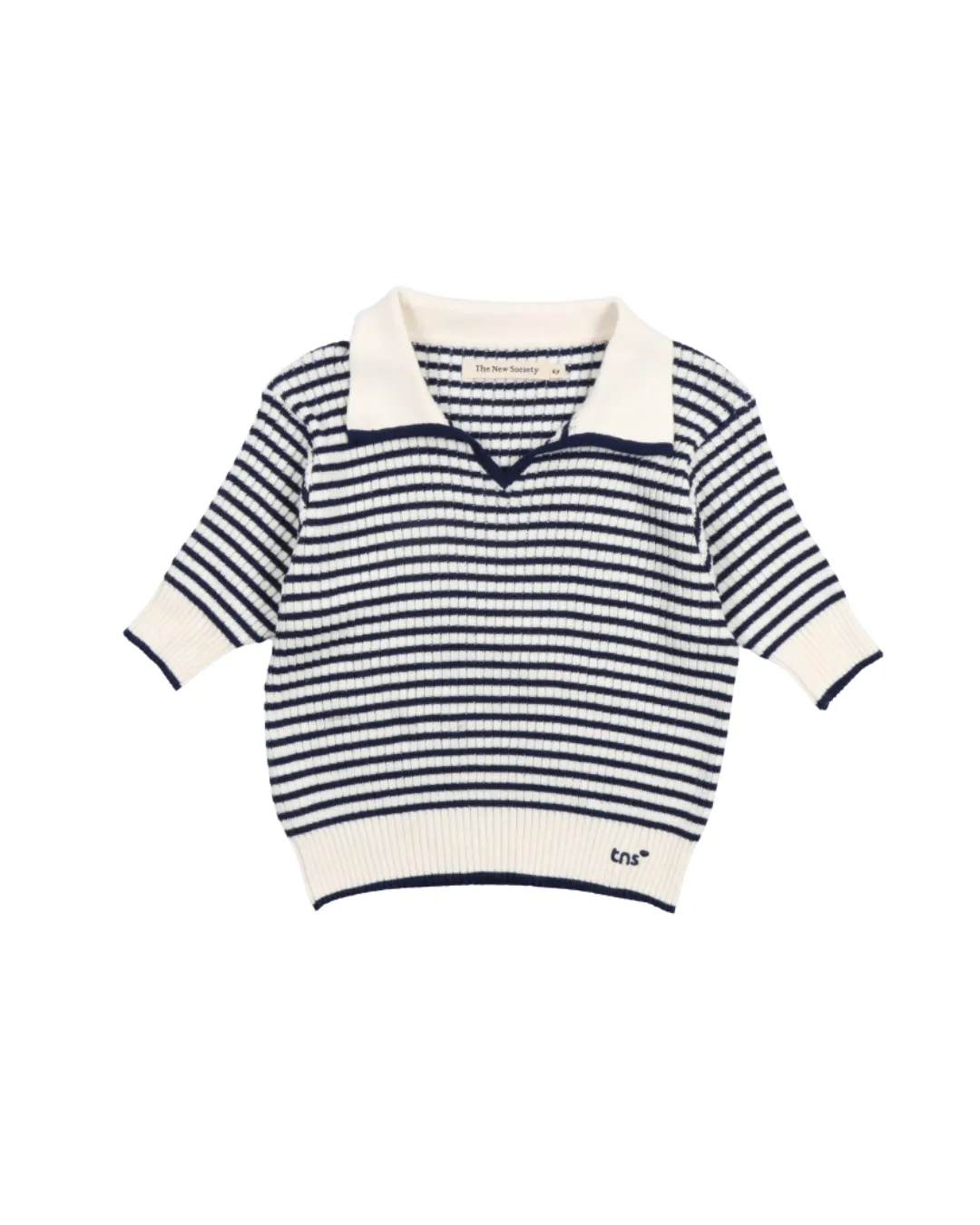 The New Society - koszulka polo Azalea Summer Midnight Mini Knit Stripes The New Society - koszulka polo Azalea Summer Midnight Mini Knit Stripes