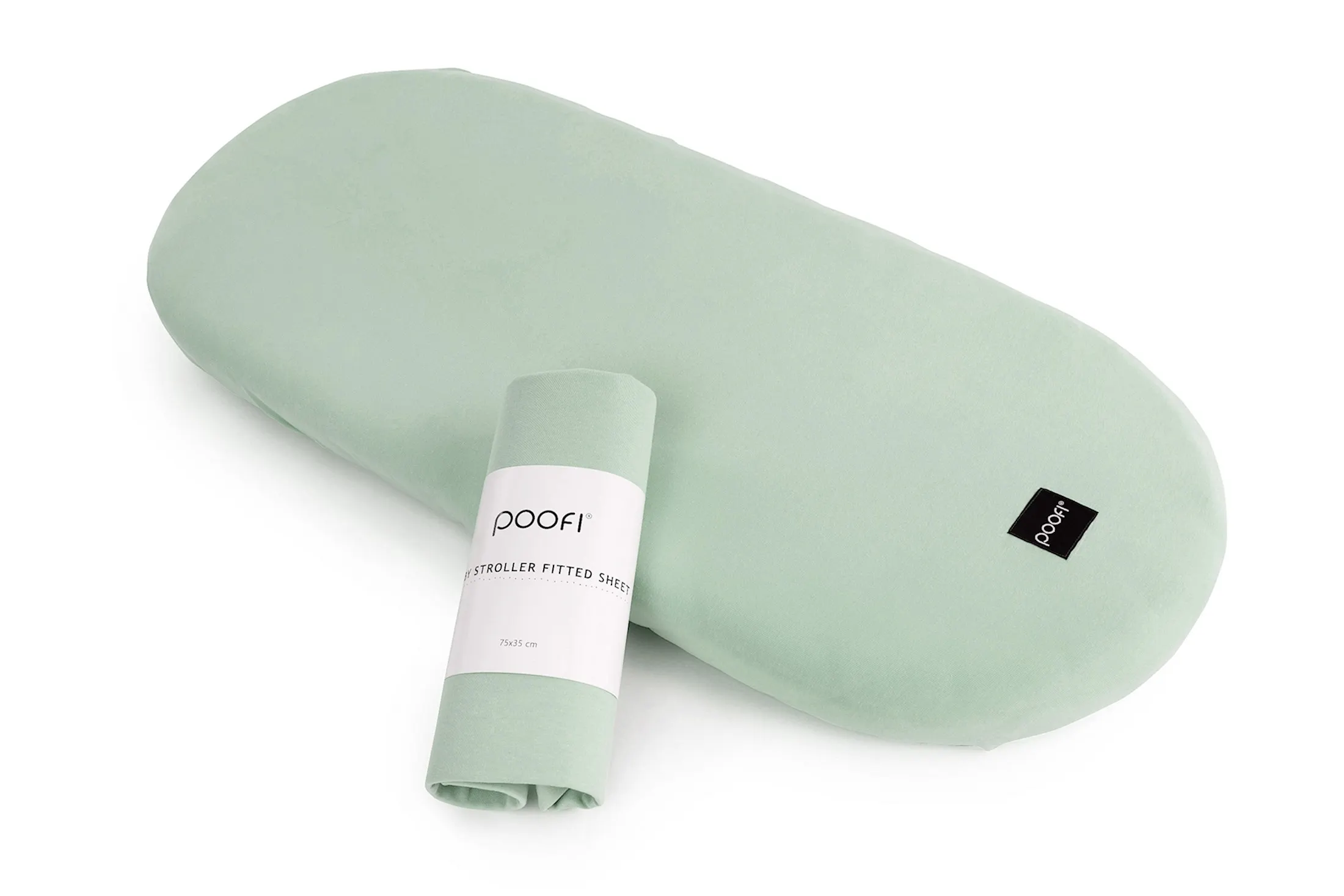 Poofi - prześcieradło do wózka Organic Szałwia Poofi - prześcieradło do wózka Organic Szałwia