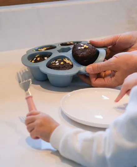 Beaba - komplet sztućców dla dzieci ze stali nierdzewnej 12 m+ Old Pink