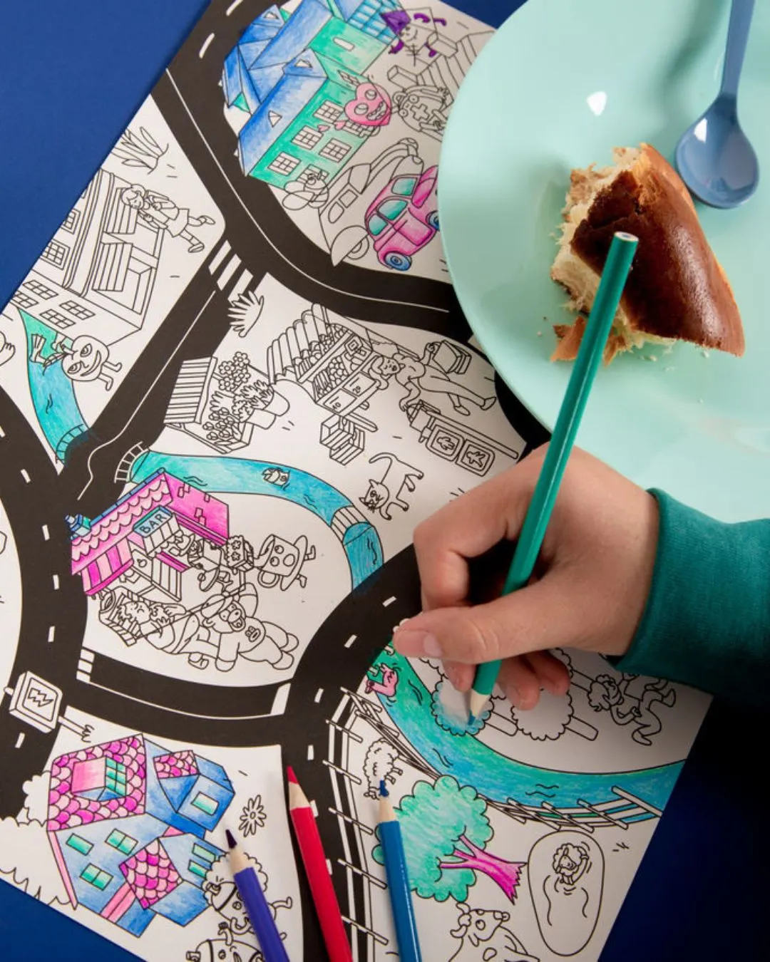 OMY - Podkładki do kolorowania Broom Broom 18 sztuk OMY - Podkładki do kolorowania Broom Broom 18 sztuk