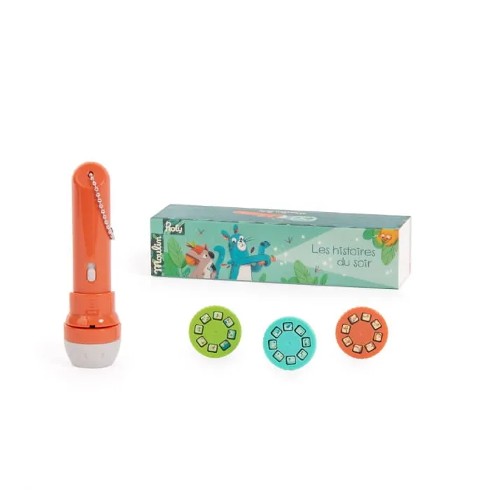 Moulin Roty - latarka z projektorem z serii Dans La Jungle Moulin Roty - latarka z projektorem z serii Dans La Jungle