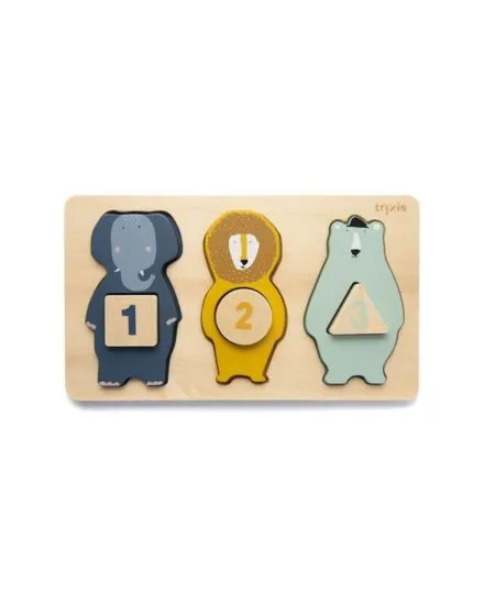 Trixie - drewniane puzzle z liczbami Zwierzęta Trixie - drewniane puzzle z liczbami Zwierzęta