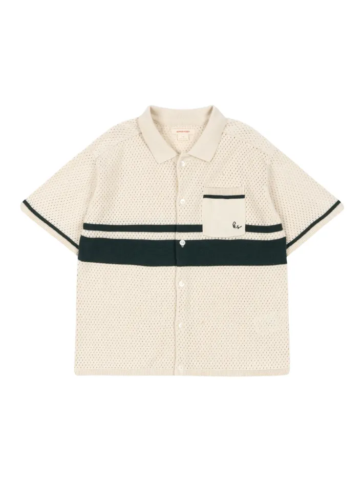 Konges Sløjd - dzianinowa koszulka polo Hai Knit Shirt GOTS Pine Grove Konges Sløjd - dzianinowa koszulka polo Hai Knit Shirt GOTS Pine Grove