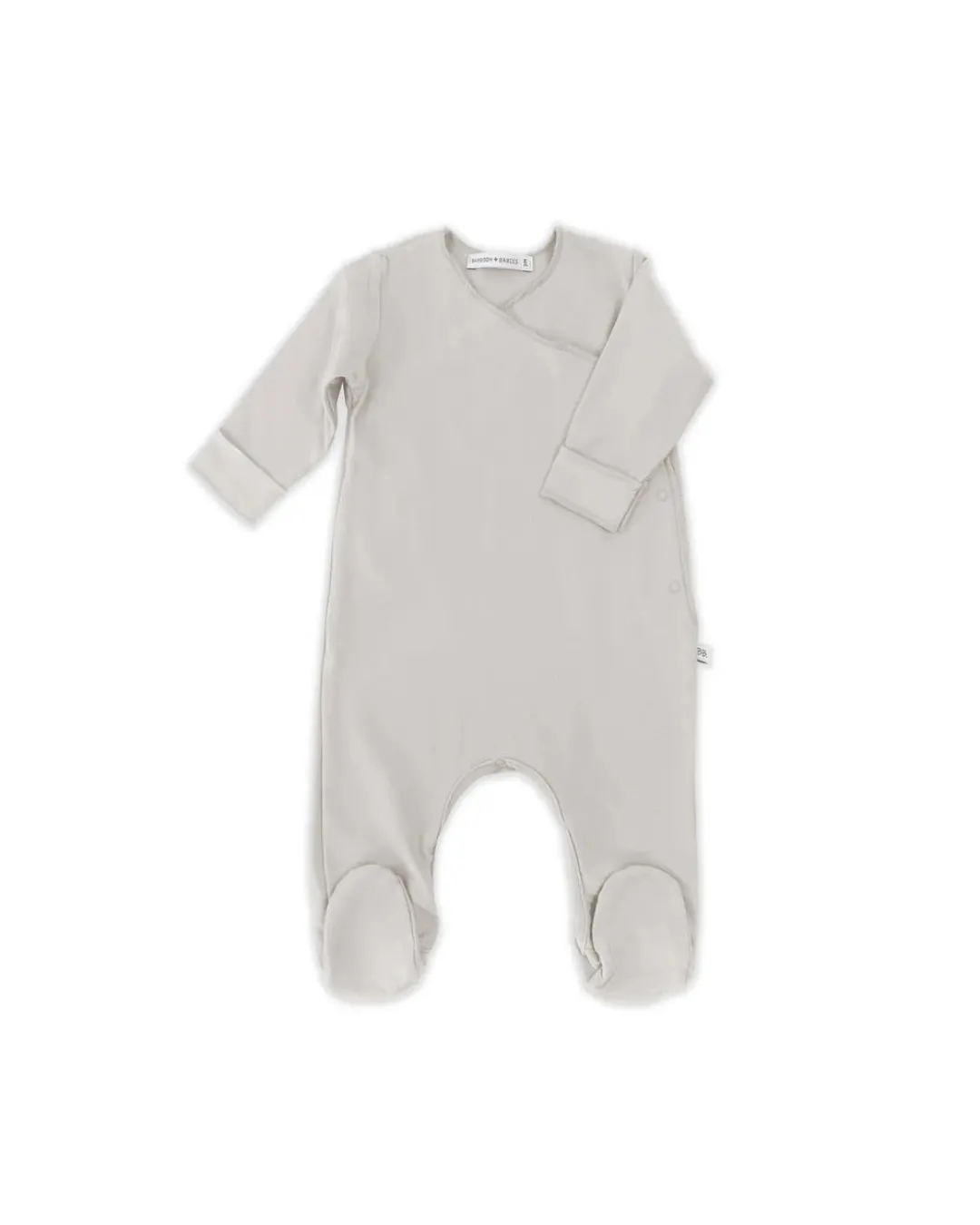 Bamboom - bambusowy pajacyk niemowlęcy ze stópkami Pure beżowy