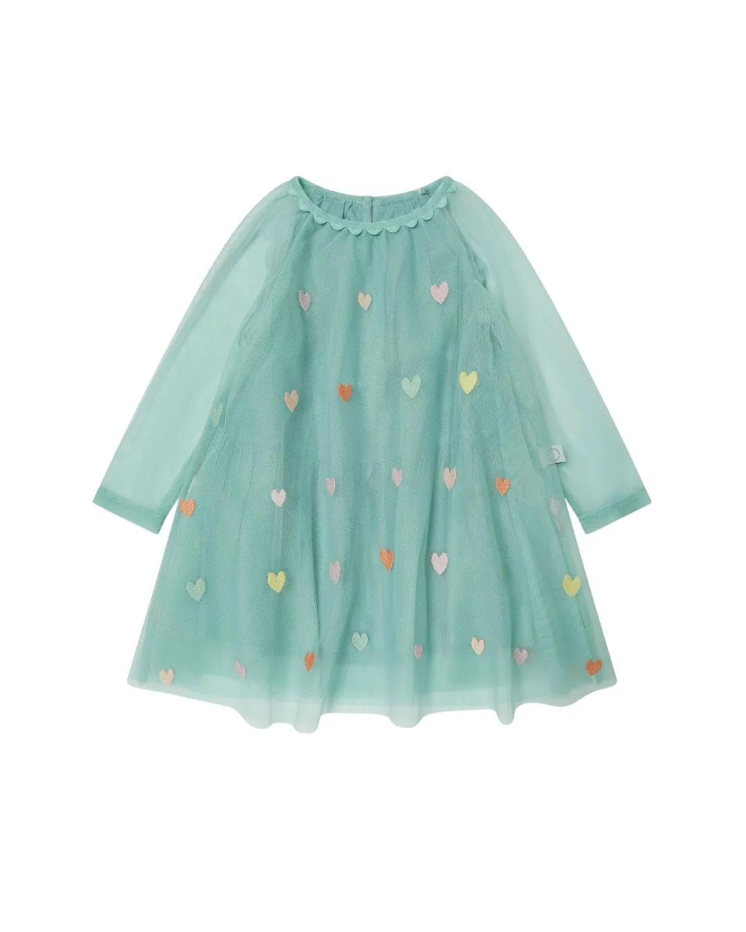 Stella McCartney - tiulowa sukienka z haftowanymi serduszkami Stella McCartney - tiulowa sukienka z haftowanymi serduszkami