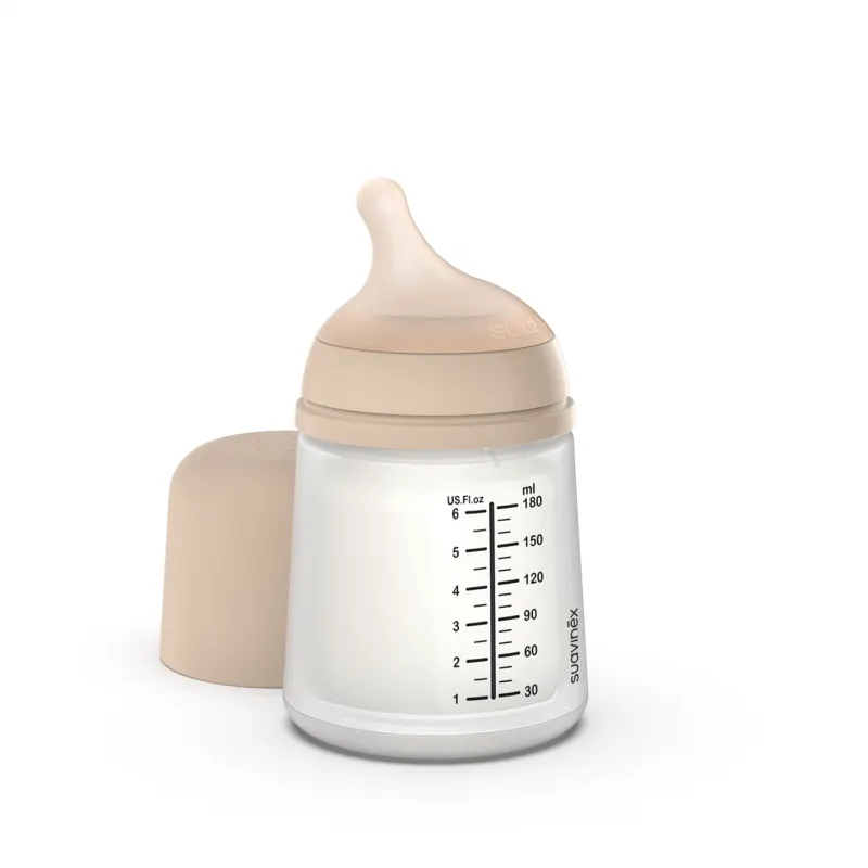 Suavinex - butelka antykolkowa o wolnym przepływie z silikonowym smoczkiem Zero Zero 180 ml Light