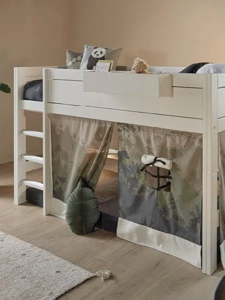 LIFETIME Kidsrooms - łóżko Mid Sleeper z drabinką o wysokości 128 cm Whitewash Standard LIFETIME Kidsrooms - łóżko Mid Sleeper z drabinką o wysokości 128 cm Whitewash Standard