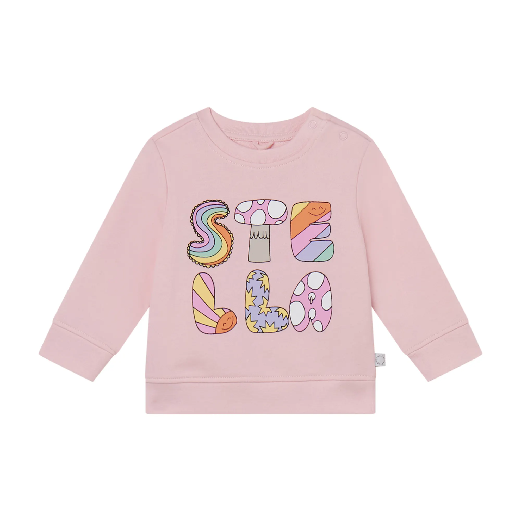 Stella McCartney - bluza dziewczęca Stella Woodland Lettering Crewneck Sweatshirt