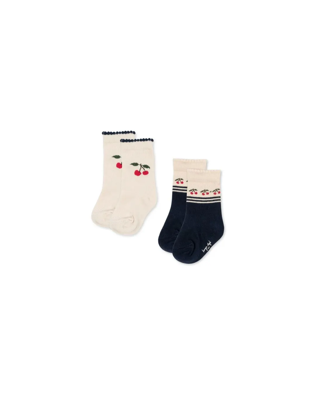 Konges Sløjd - skarpetki 2-pak Jaquard Socks Cherry