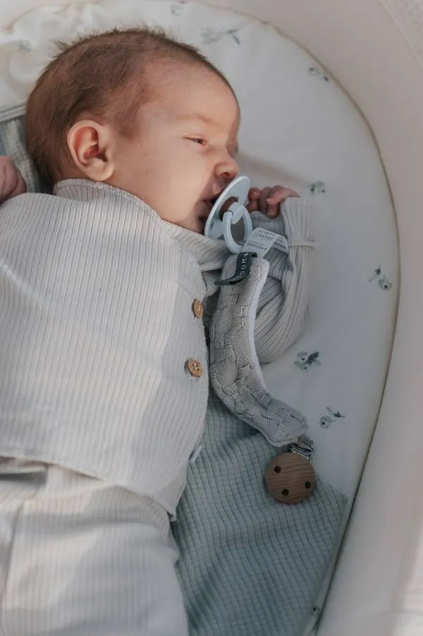 Bamboom - prążkowana bluzka niemowlęca kaftanik Pure niebieska Bamboom - prążkowana bluzka niemowlęca kaftanik Pure niebieska