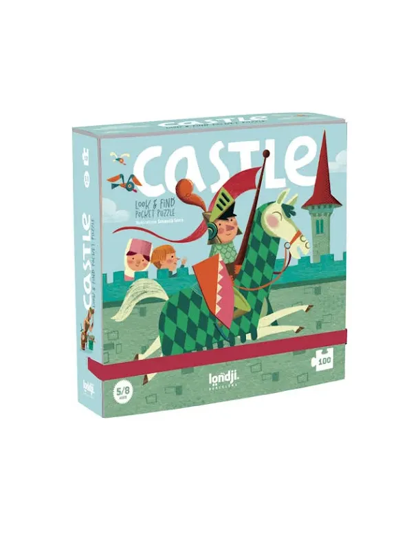 Londji - puzzle kieszonkowe z grą obserwacyjną Zamek 100 elementów
