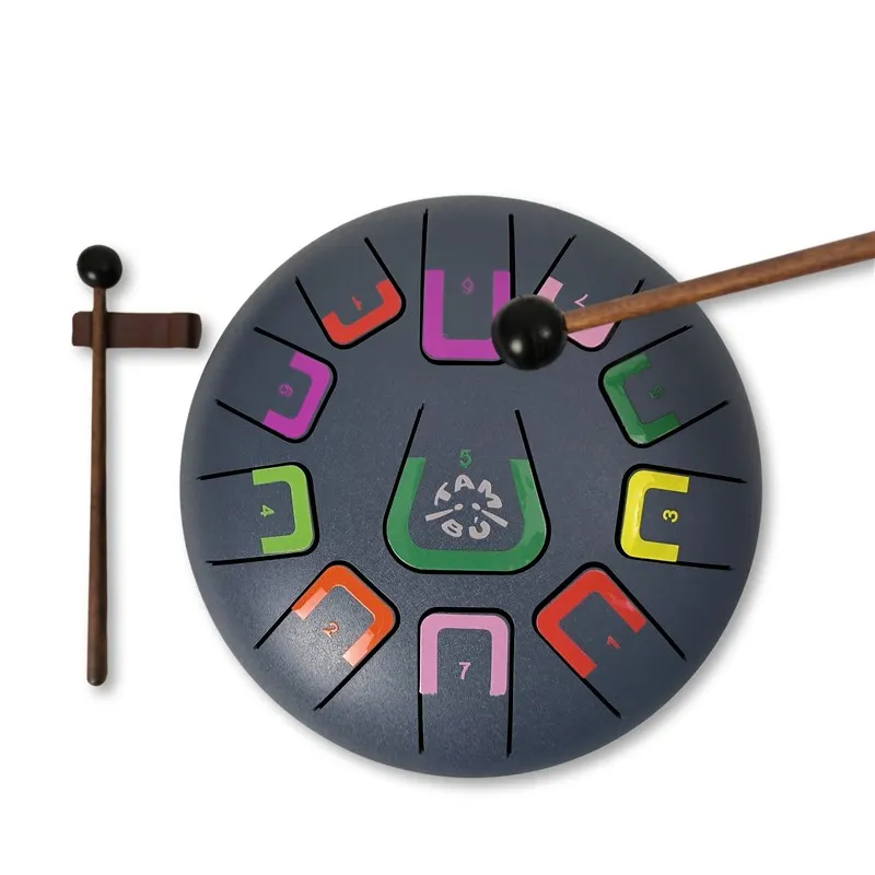 Tambú - bębenek językowy stalowy 8 calowy 11 tonowy - instrument muzyczny Dark Blue Mat granatowy 