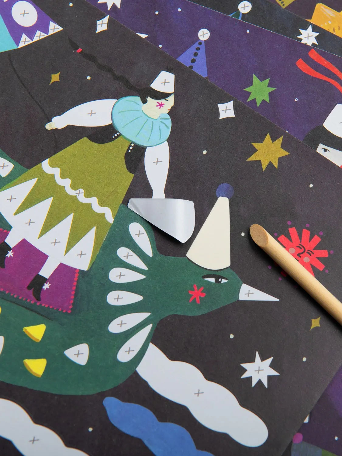 Moulin Roty - wydrapywanka Les Cometes Filantes