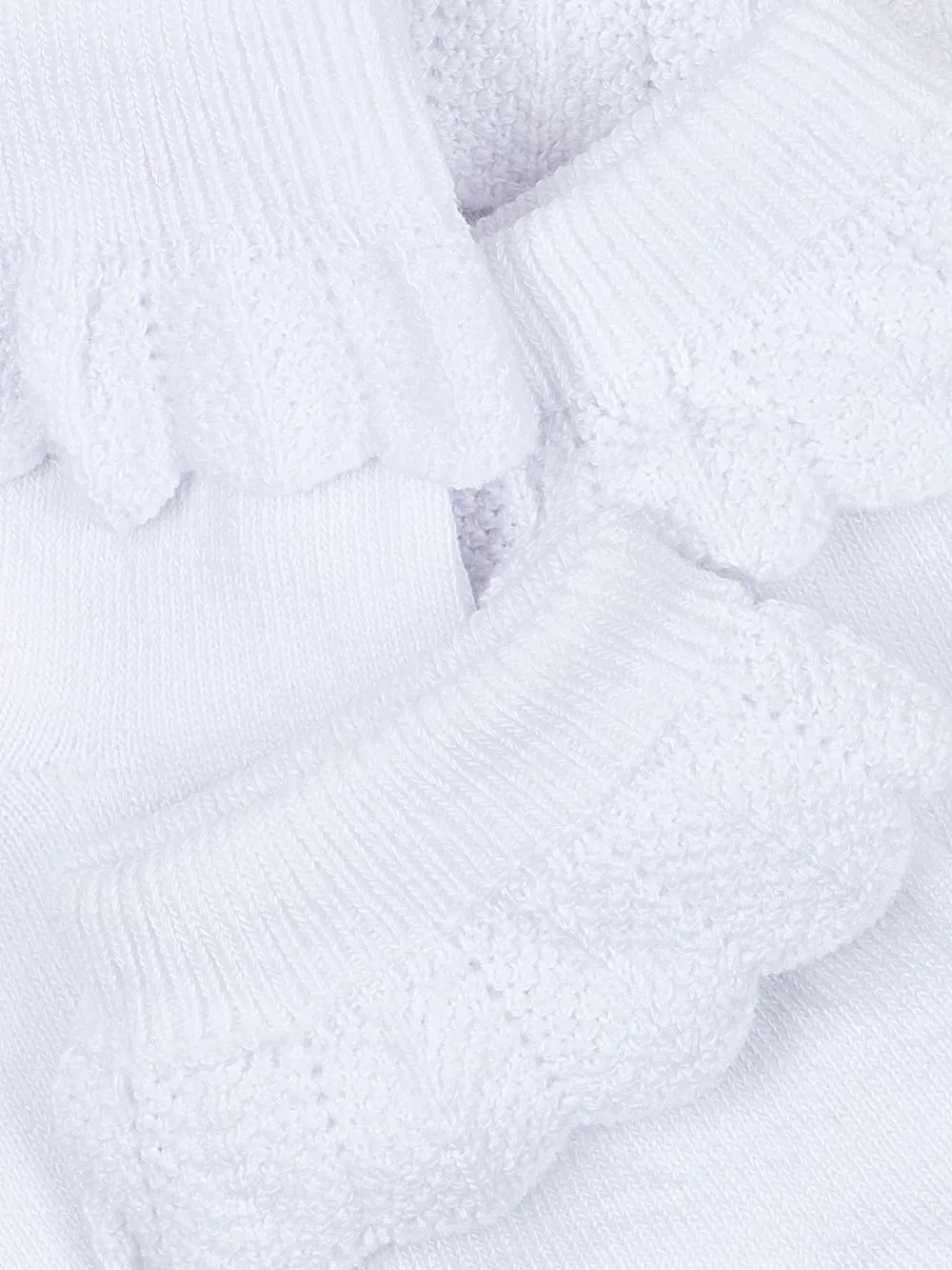 Konges Sløjd - skarpetki 2-pak z falbankami Optic White