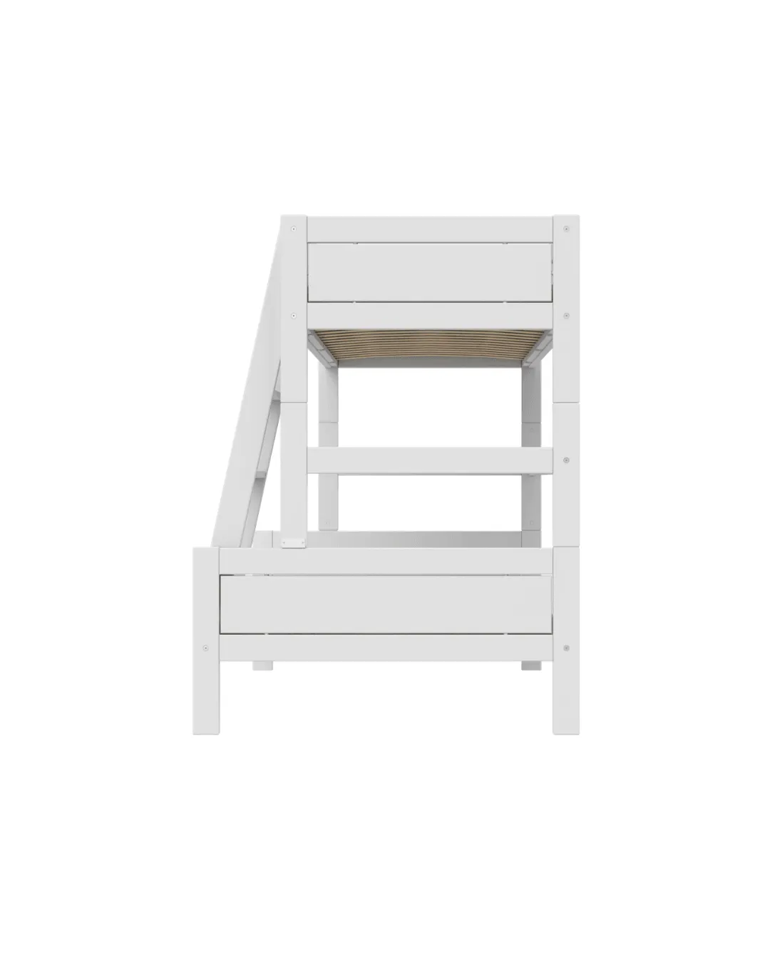 LIFETIME Kidsrooms - łóżko piętrowe Family 90/120x200 cm z drabinką White Premium