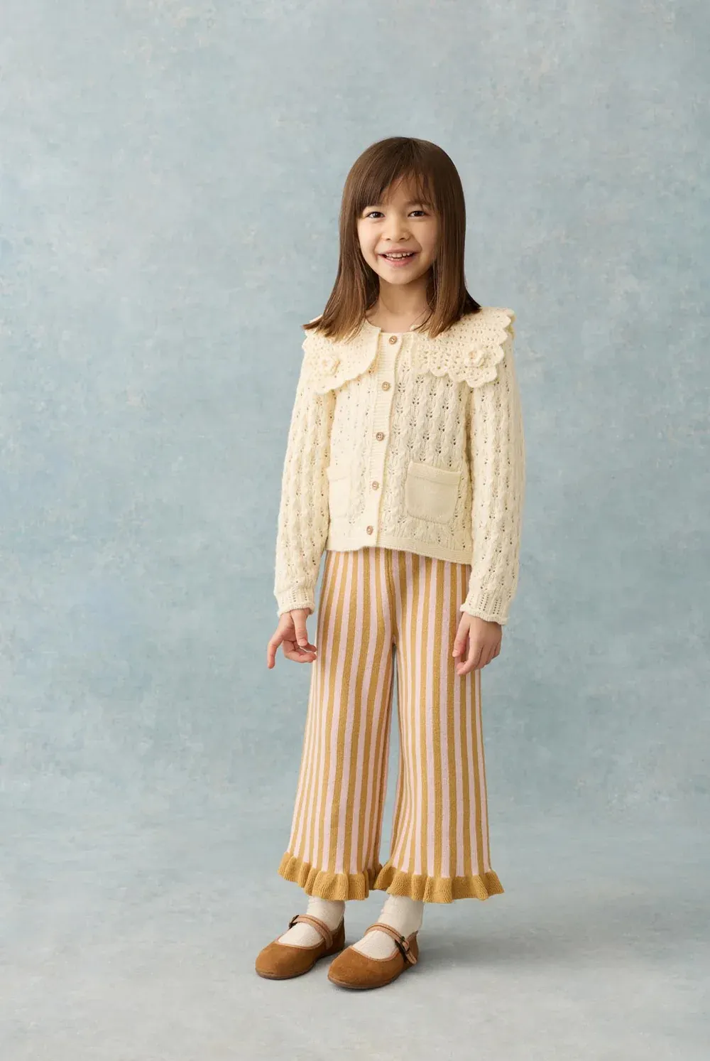 Louise Misha - spodnie Salia Honey Blush Stripes Louise Misha - spodnie Salia Honey Blush Stripes