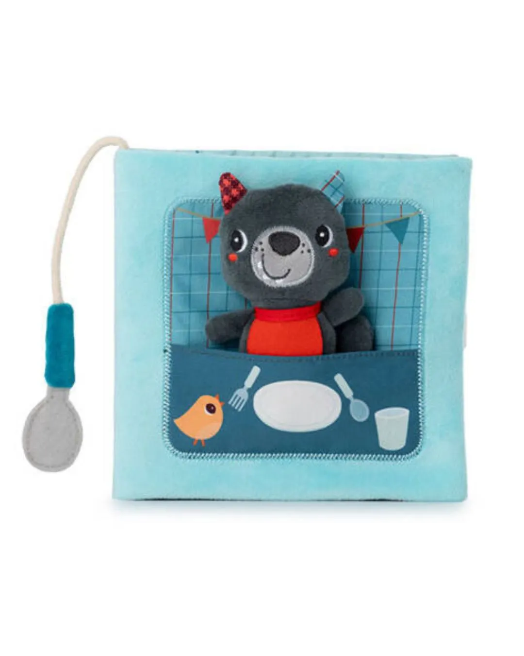 Lilliputiens - książeczka aktywizująca z pacynką na paluszek Wilk Louis