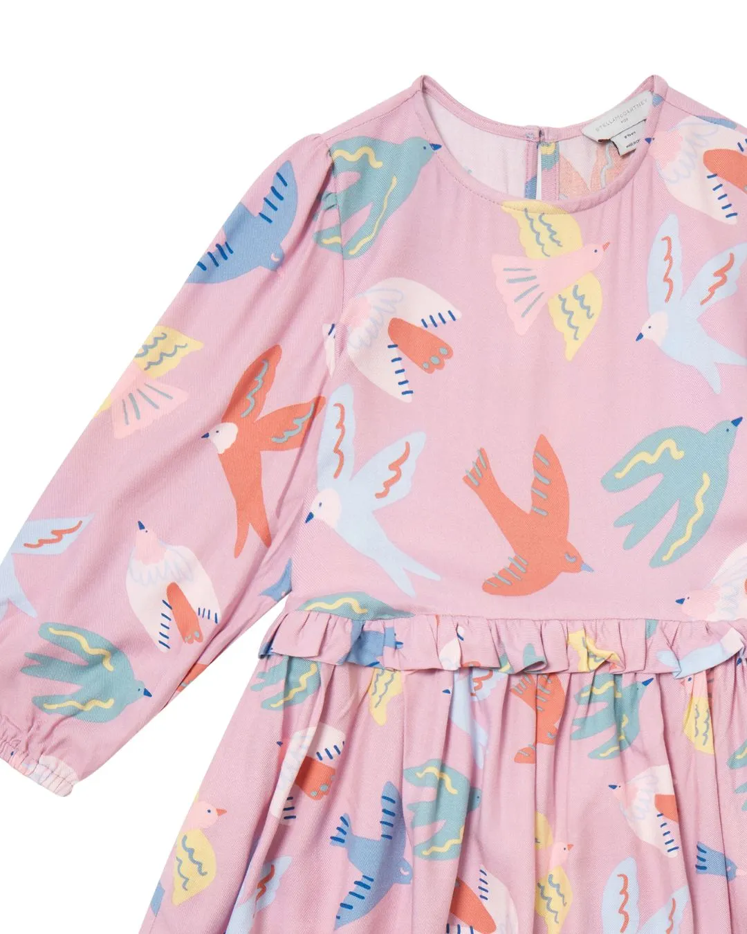 Stella McCartney - różowa sukienka z długim rękawem Dove Print Stella McCartney - różowa sukienka z długim rękawem Dove Print