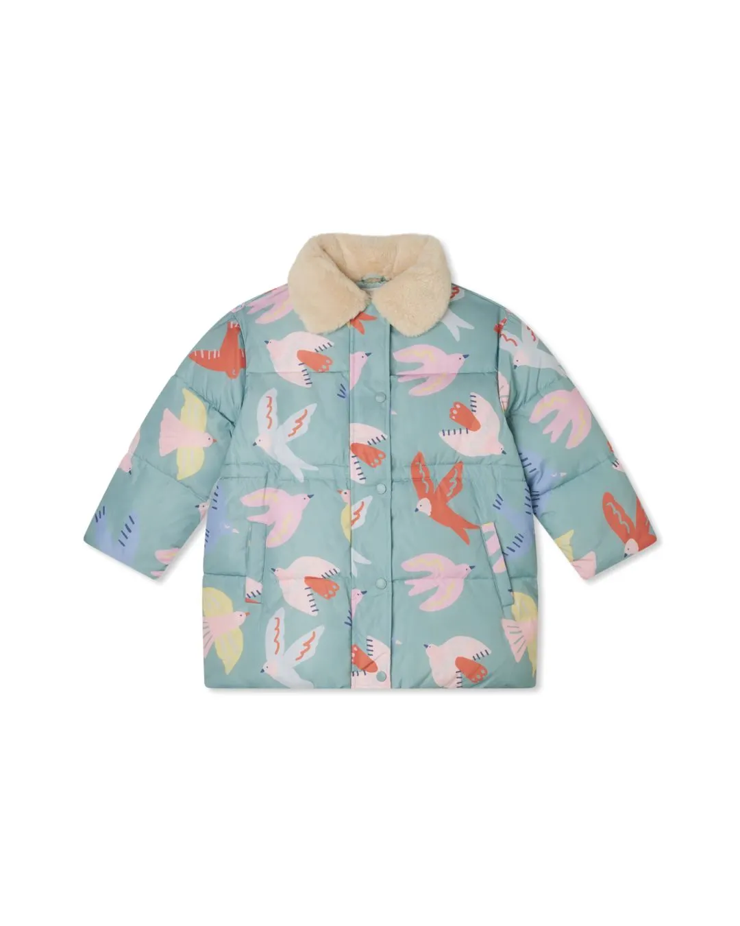 Długa kurtka puchowa Stella McCartney Birds Długa kurtka puchowa Stella McCartney Birds