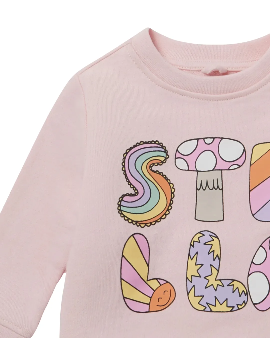 Stella McCartney - bluza dziewczęca Stella Woodland Lettering Crewneck Sweatshirt