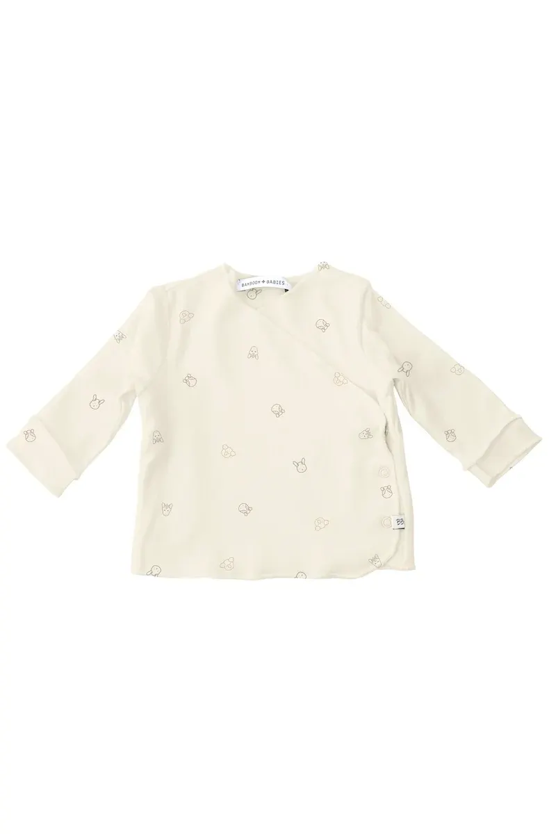 Bamboom - bluzka kaftanik dla noworodka Pure 1 miesiąc Animal Friends