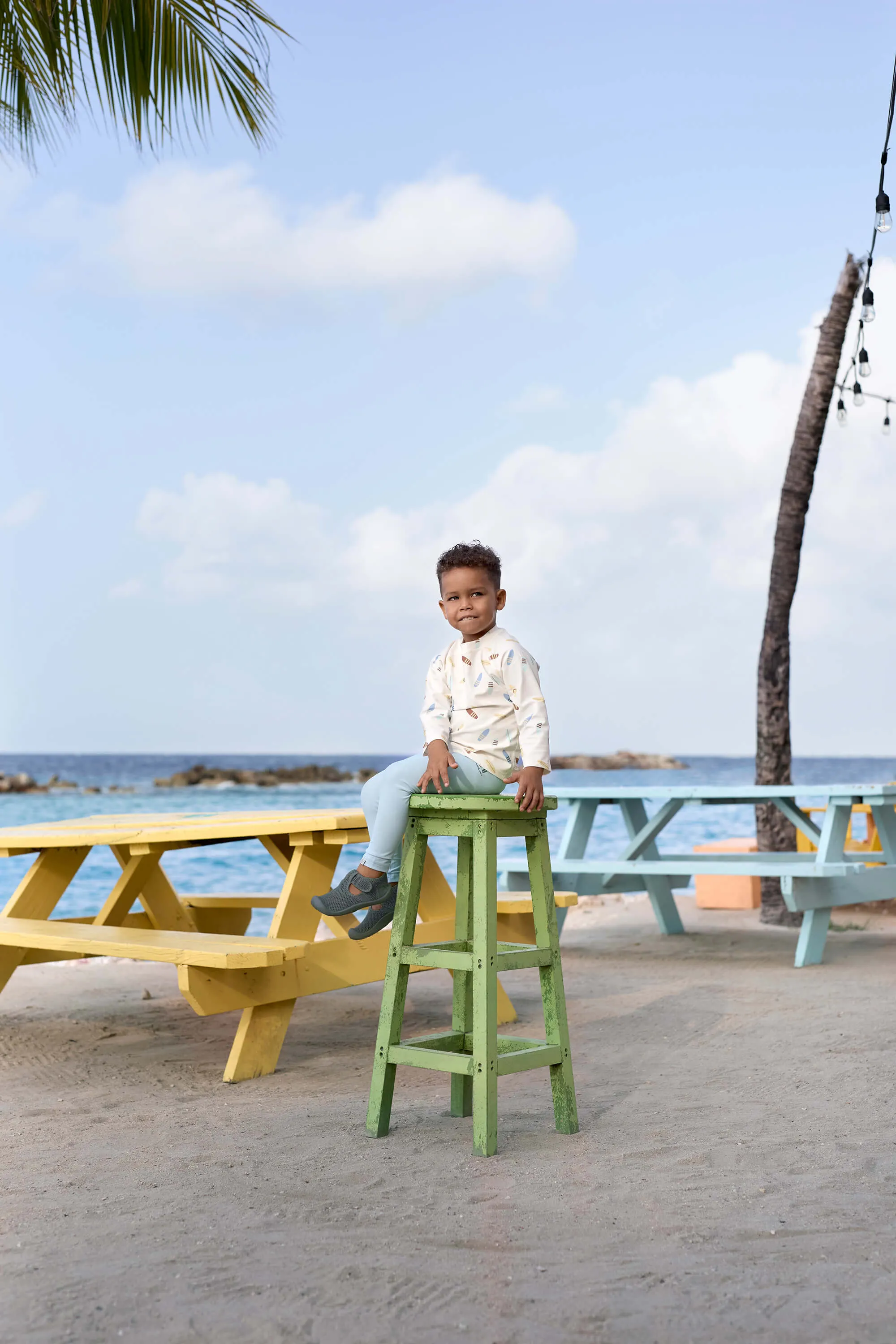 Lassig - dziecięca koszulka z długim rękawem Rashguard LSF UV Surfboards sea salt