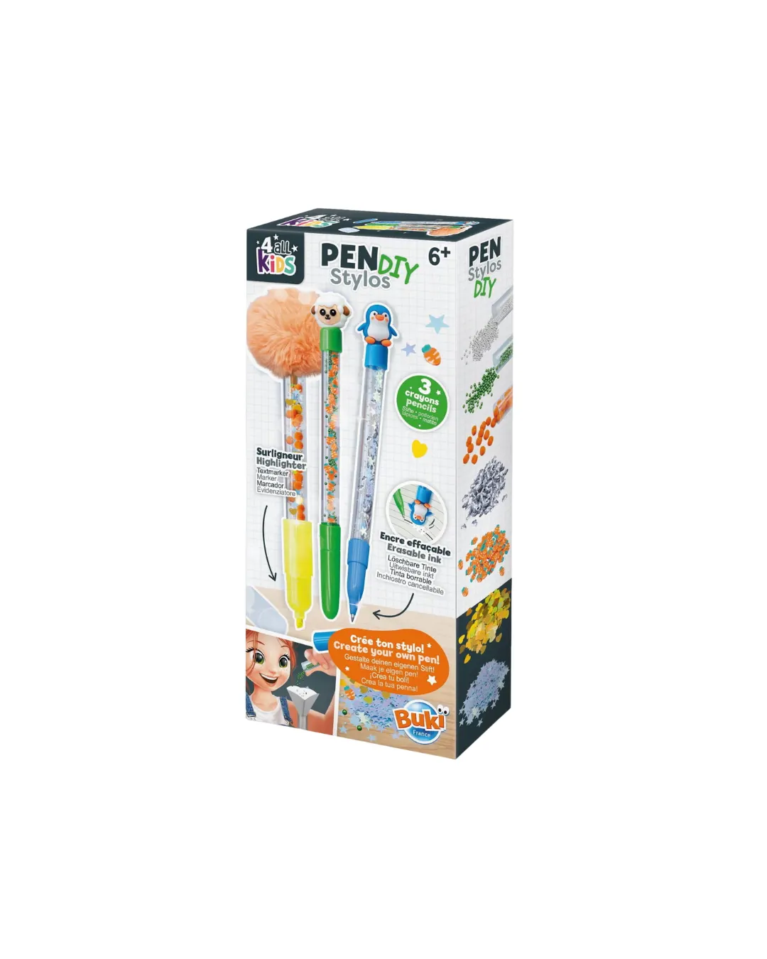 Buki - zestaw DIY - długopisy i mazak Zwierzątka