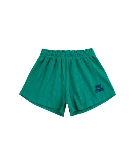 BOBO CHOSES - szorty dziecięce z haftowanym logo Bobo Choses green zielone 
