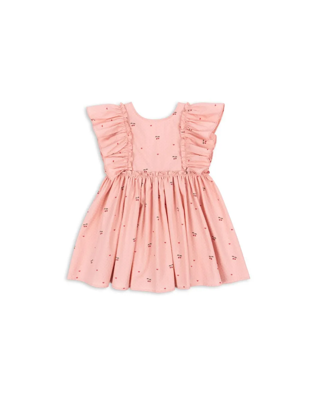 Konges Sløjd - sukienka Evia Frill GOTS Cherry Coeur